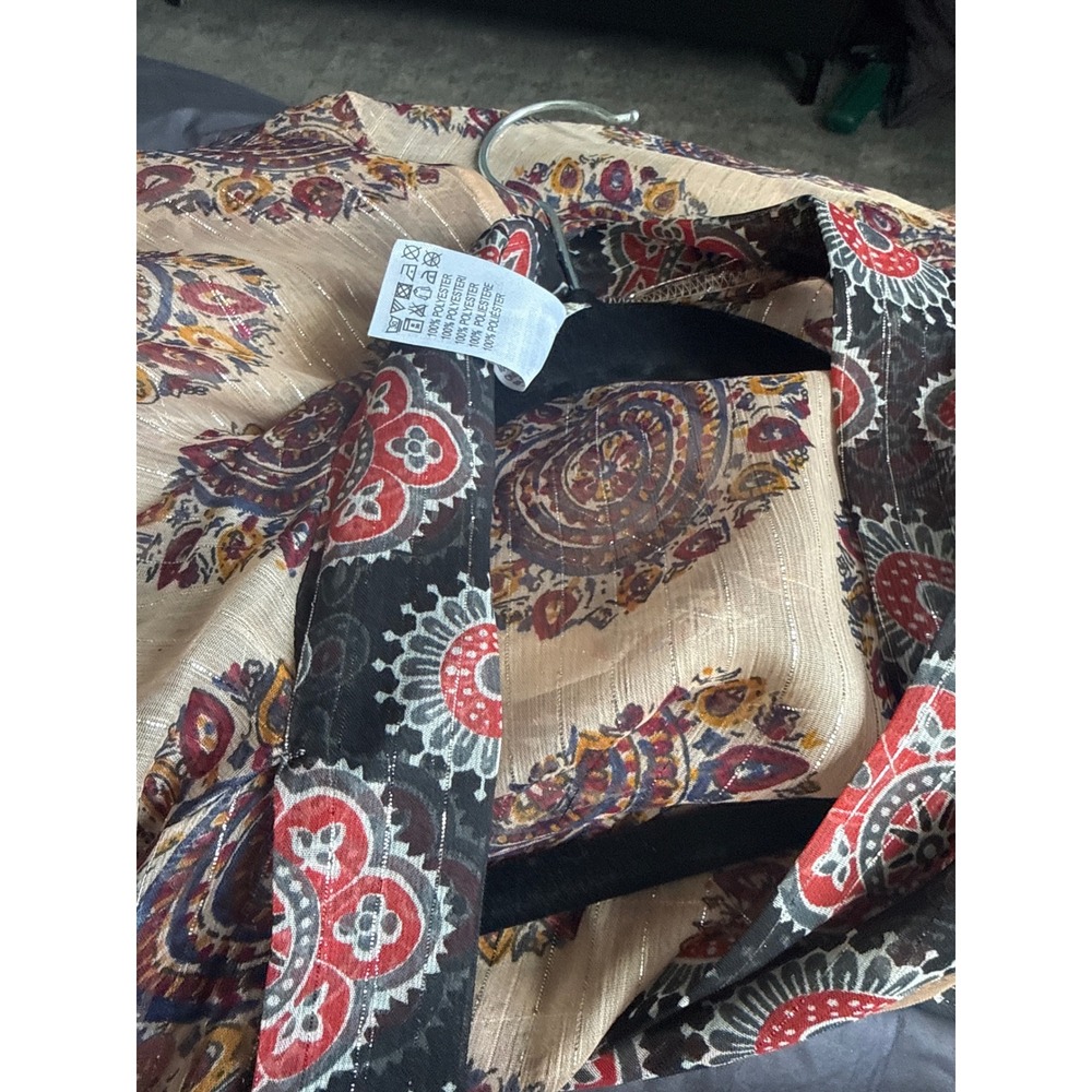FREE PEOPLE chiffon wrap top one size - Picture 8 of 8